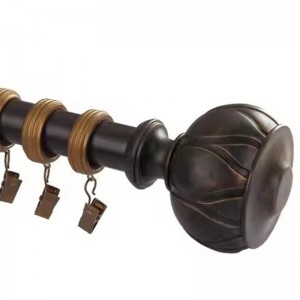 wooden curtain rod