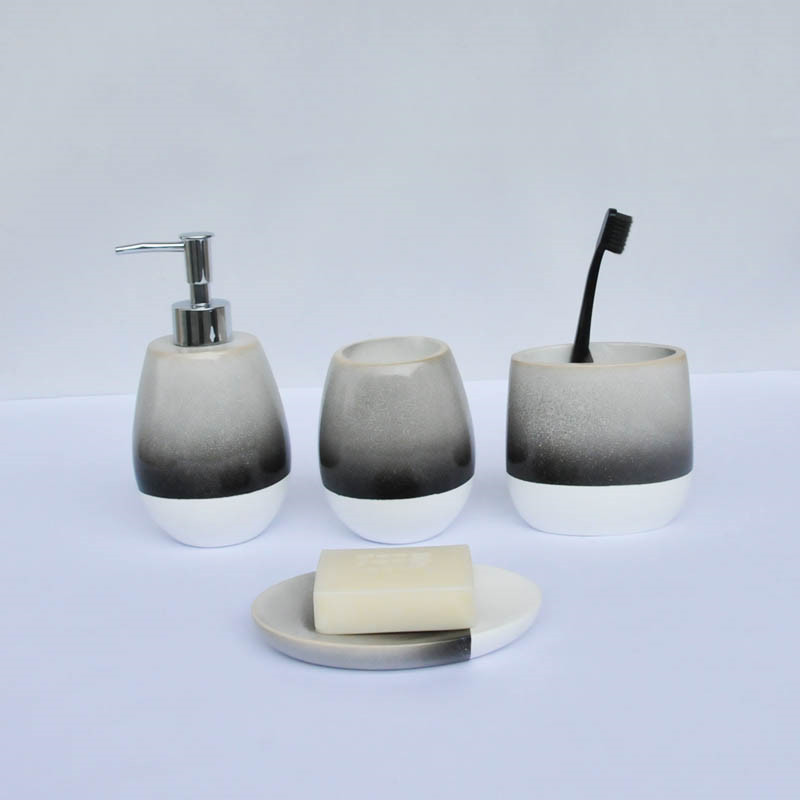 4 Piece Set Ceramic Effect Bathroom Accessories Set-01 (1)